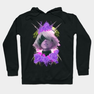 RobotGirl - Purple Roses Hoodie